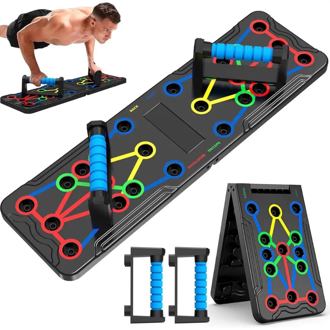 Tablero Flexiones Push-Up Pro 14 en 1🔥(Pecho, Tríceps, Abdominales y Hombros💪)