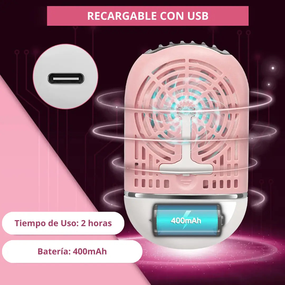 Mini Ventilador Secador de Pestañas, Uñas y Aire Acondicionado 3 en 1 (color sorpresa)