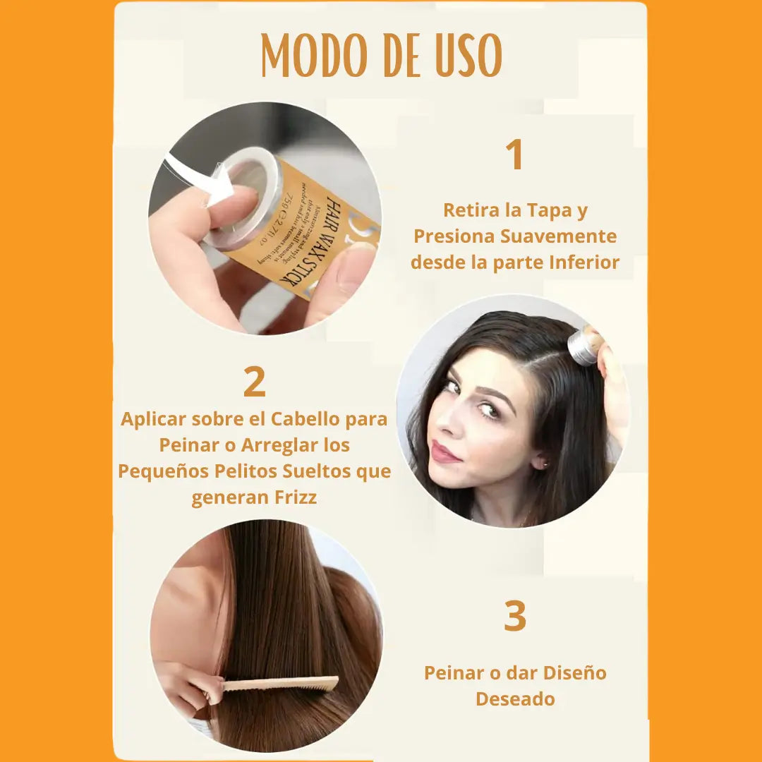 Kit 2x1 Cera Mágica FRIZZ OFF🔥Controla Frizz y Baby Hairs al Instante y con Duración Prolongada + Guía Todo Sobre el Cuidado Capilar✨