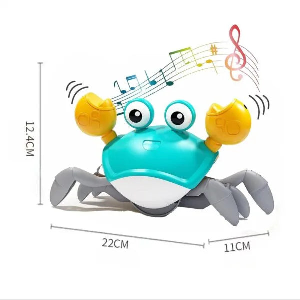 Cangrejo Musical USB con Sensor de Movimiento✨🎵 – Estimula el gateo – Ayuda a tu bebé a desarrollar su motricidad en solo días de juego - Color sorpresa🎉
