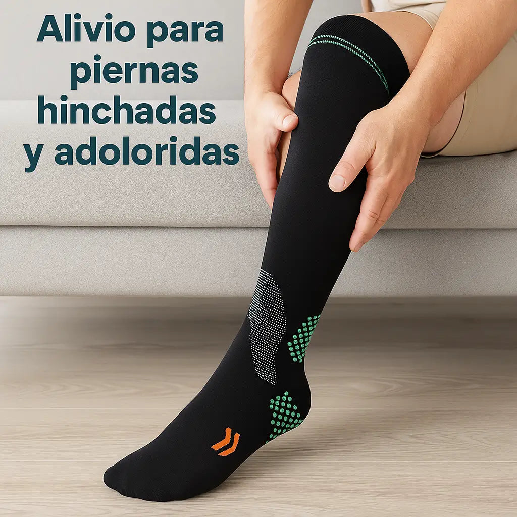 MEDIAS DE COMPRESIÓN ANTI VÁRICES – ALIVIO CIRCULATORIO DIARIO – DISMINUYE EL DOLOR Y LA HINCHAZÓN DESDE SU PRIMER USO