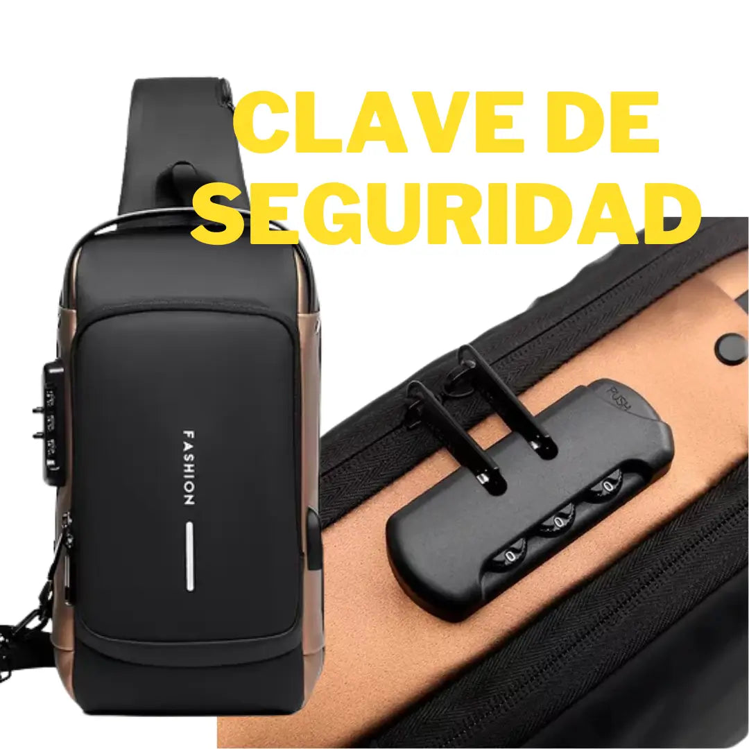 MOCHILA ANTIRROBO CON CLAVE DE SEGURIDAD🔒 Y CARGA USB🔋 - DISEÑO IMPERMEABLE💧