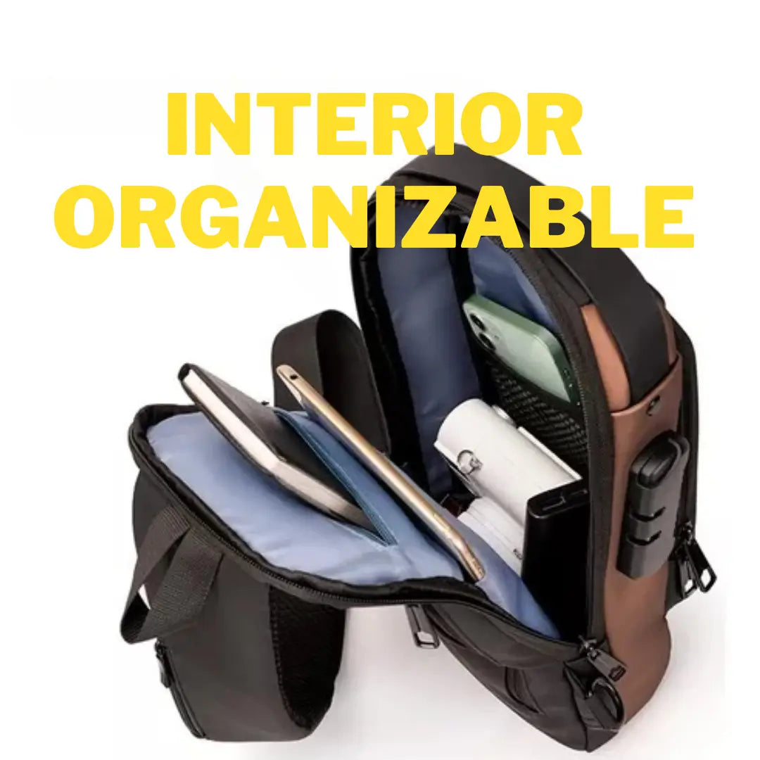 MOCHILA ANTIRROBO CON CLAVE DE SEGURIDAD🔒 Y CARGA USB🔋 - DISEÑO IMPERMEABLE💧