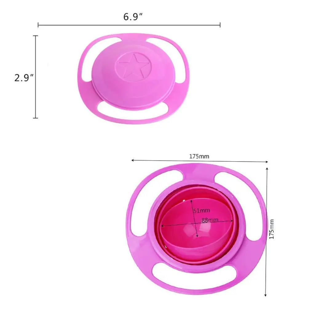 BOWL MÁGICO GIRATORIO 360° ANTIDERRAMES + GUÍA POTENCIA EL DESARROLLO COGNITIVO DE TUS HIJOS