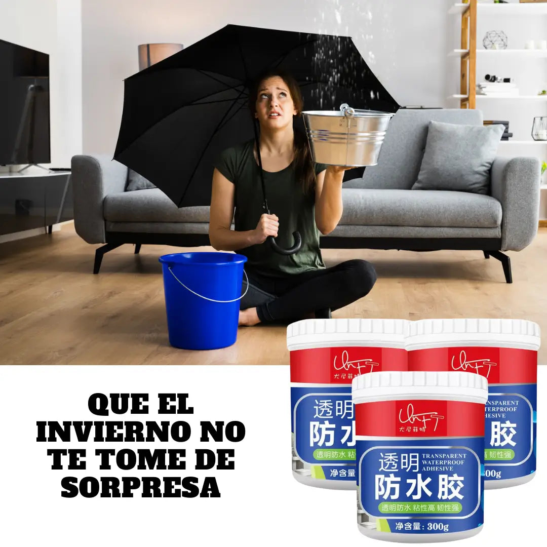 KIT 3X1 Sellador Líquido Impermeabilizante Transparente 300GRS - Apto para Todas las Superficies✅