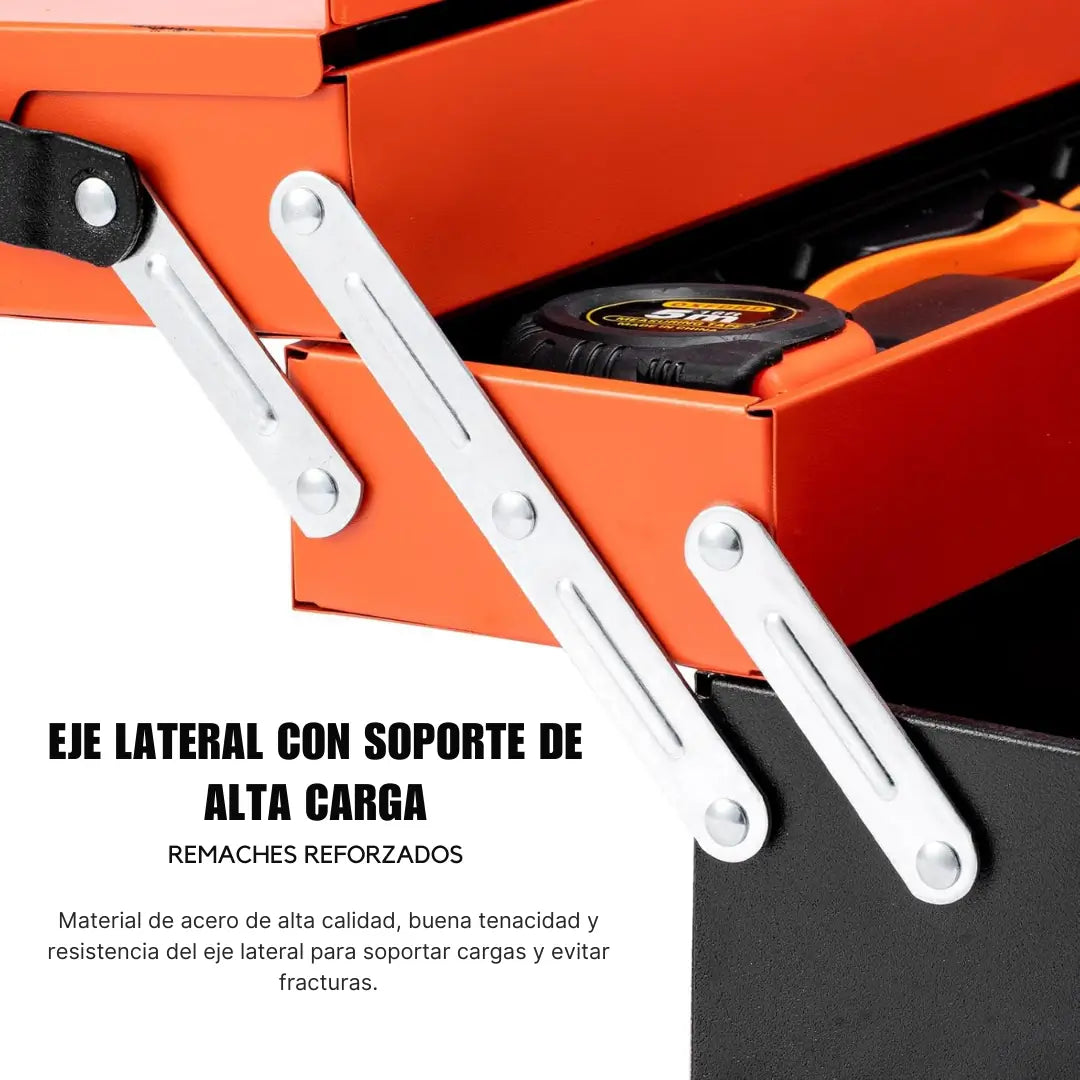 CAJA HERRAMIENTAS 85 PIEZAS 3 NIVELES - FULL EQUIPADA, PLEGABLE Y REFORZADA🛠 + GUÍA DOMINANDO EL USO DE HERRAMIENTAS EN CASA, AUTOMÓVILES Y TALLERES (GRATIS)