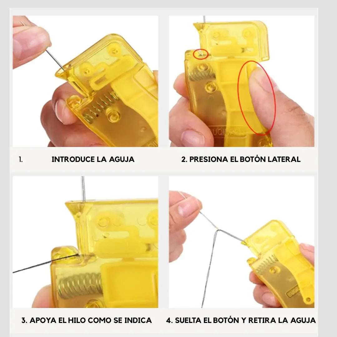 KIT 2X1 ENHEBRADOR AUTOMÁTICO HAZLO FÁCIL ✅🧵OLVÍDATE DE LA FRUSTRACIÓN Y COSE SIN INTERRUPCIONES AL INSTANTE + GUÍA PRÁCTICA DE COSTURA GRATIS✨