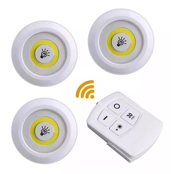 Set 3 LuzLED Control™ - Iluminación Inalámbrica Instantánea - Instala en segundos y olvídate de cables y herramientas