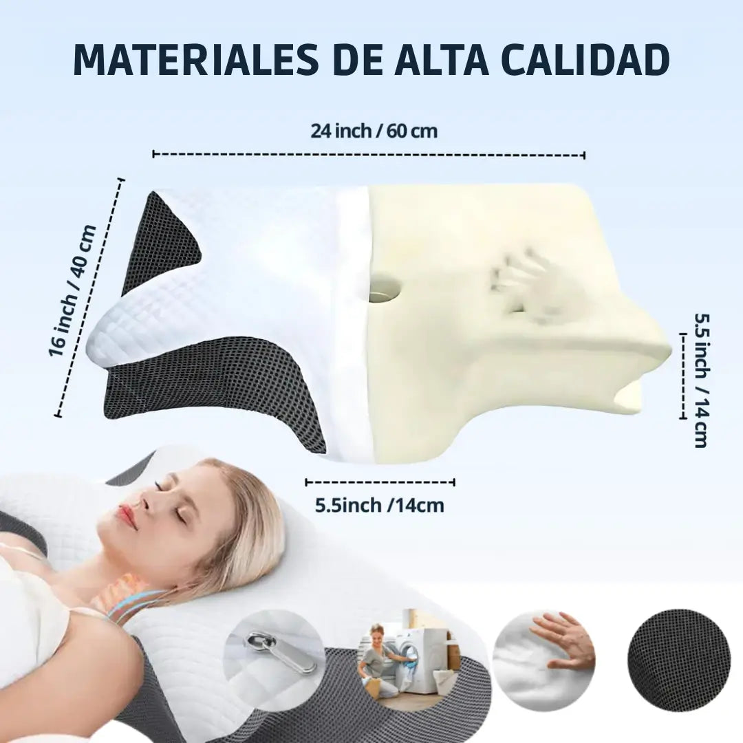 Mi Almohada Cozy Rest🌙 - Almohada Cervical Viscoelástica- Alinea tu cuello - Alivia el dolor en 7 días o menos