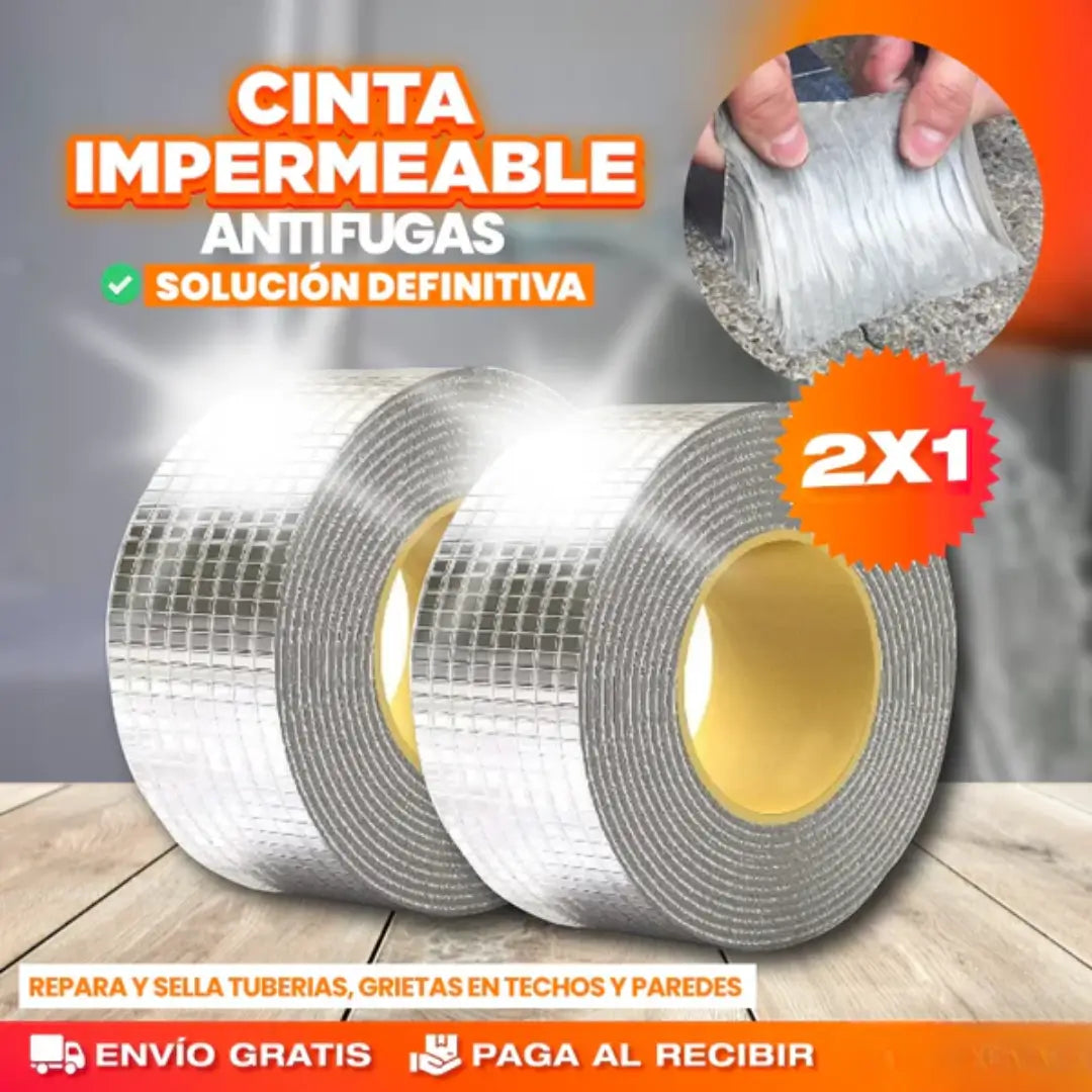 🛠️ Pack 2x1 Cinta Impermeable Antifugas – ¡Sella, Protege y Olvídate de las Goteras!