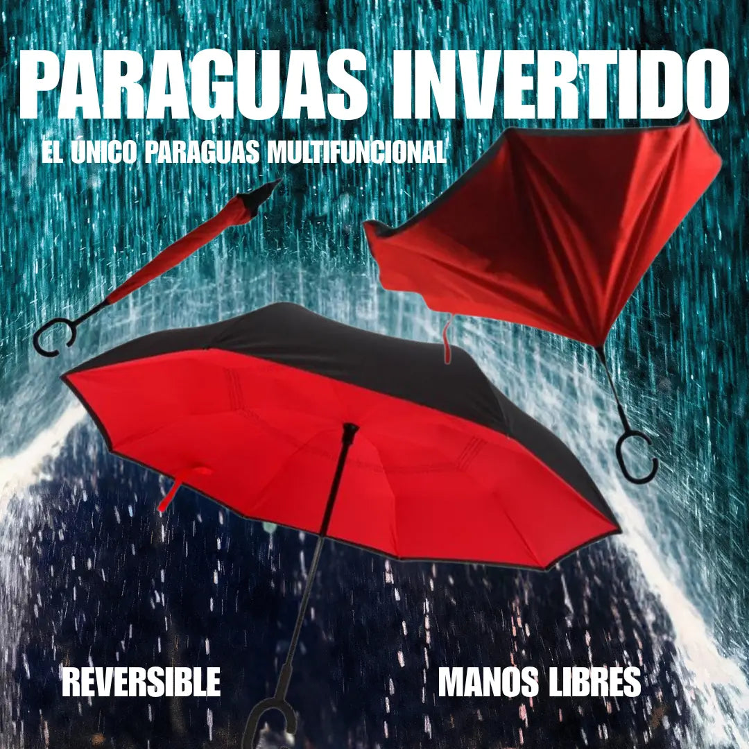 PARAGUAS FLEX INVERX - EL ÚNICO PARAGUAS MANOS LIBRES, QUE SE MANTIENE SECO EN EL EXTERIOR
