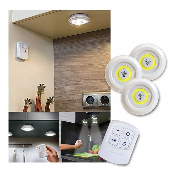 Set 3 LuzLED Control™ - Iluminación Inalámbrica Instantánea - Instala en segundos y olvídate de cables y herramientas