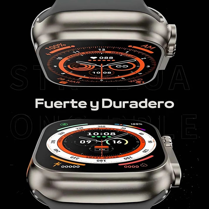 SmartWatch T900 Ultra Pantalla HD+ Cargador Inalámbrico - Realiza Llamadas, Recibe Alertas de Whatsapp, Facebook, Twitter y otras RRSS directamente en tu muñeca.