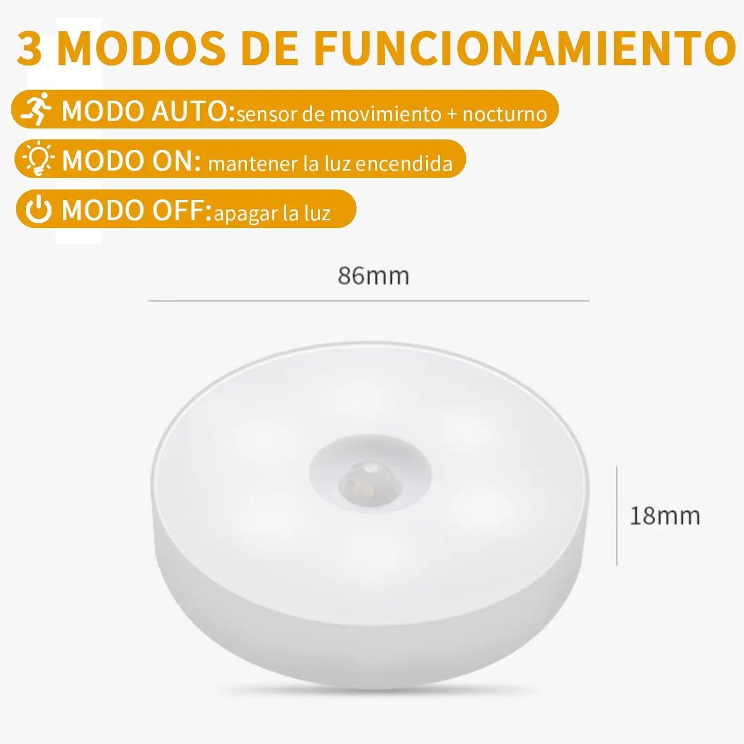 Pack 3 SensorLight Pro™ Carga USB - Detecta Movimiento al Instante – Ilumina tus Espacios sin Esfuerzo desde el Primer Uso + Guía Completa Rutina de Bienestar✨
