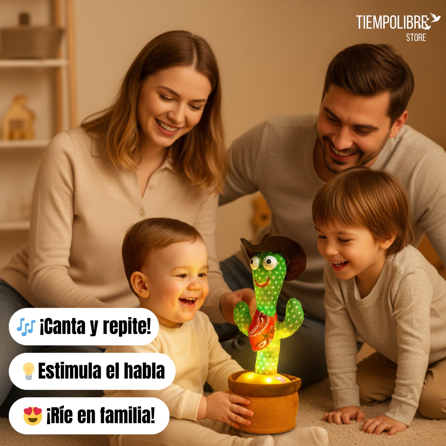 Cactus Cowboy Bailarín-Canta y Graba-Estimula a tu niño mientras se divierte 🌟