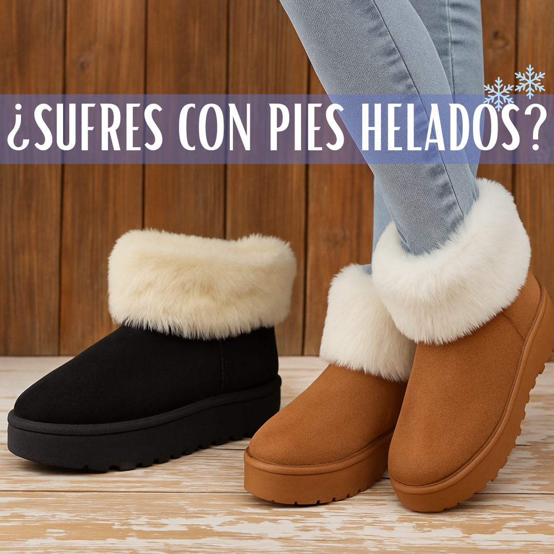 Botas Mujer Confort Feet Felpa - Resistentes al Frío, Suela Antideslizante y Estilo Moderno y Femenino
