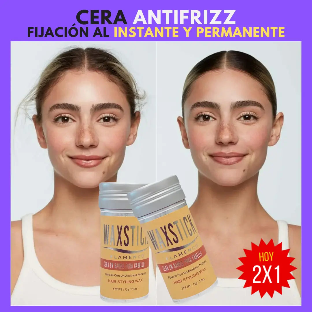 Kit 2x1 Cera Mágica FRIZZ OFF🔥Controla Frizz y Baby Hairs al Instante y con Duración Prolongada + Guía Todo Sobre el Cuidado Capilar✨