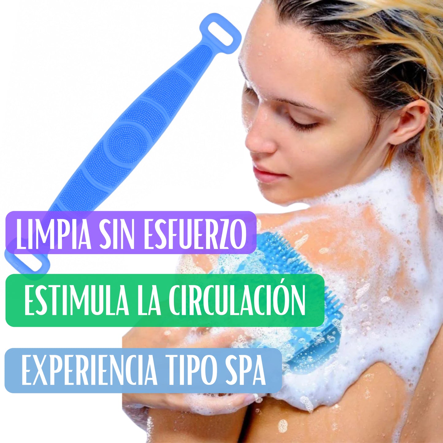 Kit 2X1 Cepillo Masajeador y Exfoliante Corporal Silicona Clean Total✨ - Exfoliante, Elimina Células Muertas - Color Sorpresa💖 + ¡Ebook Rutina de Bienestar de Regalo!