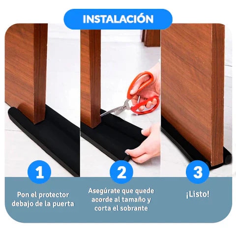 PACK 2X1 PROTECTOR AISLANTE PARA PUERTA - PROTEGE TU HOGAR DEL FRIO, POLVO, RUIDO E INSECTOS✅