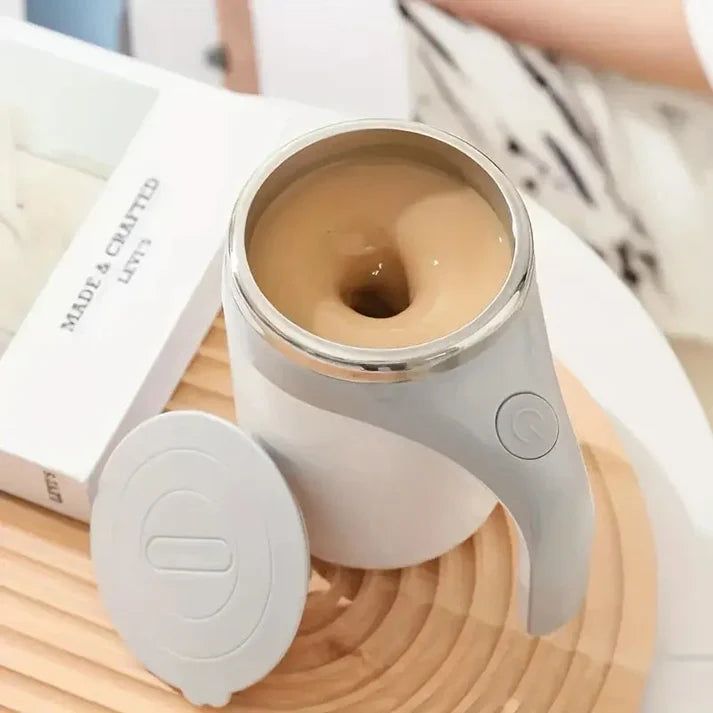 MixMug™ MEZCLADOR AUTOMÁTICO CON REVOLVEDOR MAGNÉTICO Y CARGA USB 380ml - Disfruta tu bebida favorita libre de molestos grumos