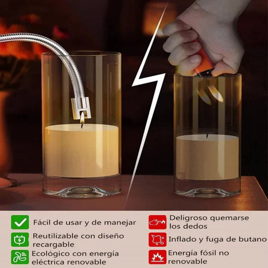ENCENDEDOR ELECTRICO RECARGABLE USB - OLVÍDATE DE COMPRAR ENCENDEDORES DESECHABLES PARA SIEMPRE✅- COLOR SORPRESA🎉+ GUÍA NO DEJES QUE EL ESTRÉS Y LA ANSIEDAD DOMINEN TU VIDA (GRATIS)