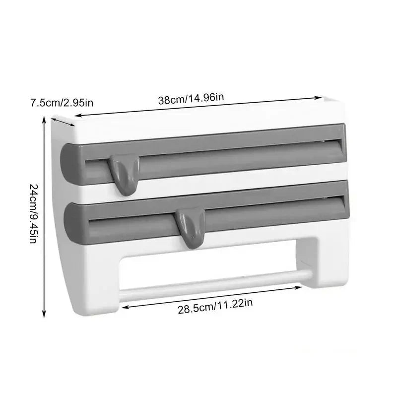 Dispensador 3 en 1 - Corta fácil y rápido - Cocina ordenada en segundos✨