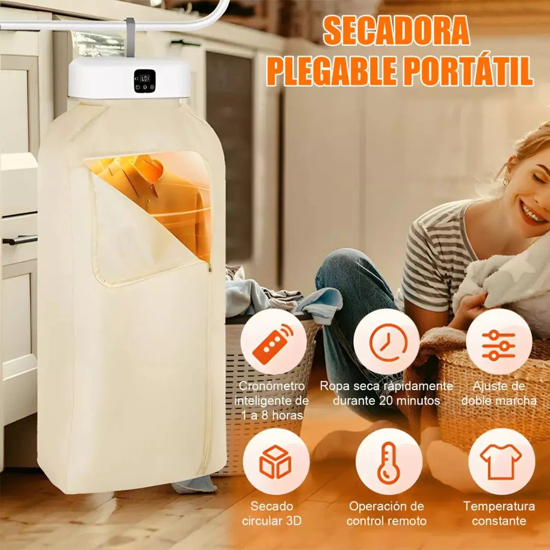 Secadora de Ropa Portátil Plegable Dry&Clean✨ - Tu Ropa Seca y sin Arrugas en minutos✅