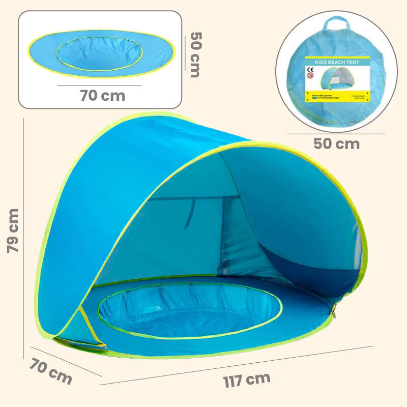 MiniOasis® Carpa con Piscina - Protege y Refresca - Un Verano seguro y divertido para tu bebé 🏝️👶🏼