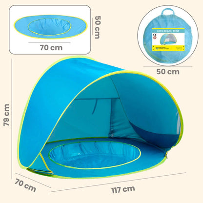 MiniOasis® Carpa con Piscina - Protege y Refresca - Un Verano seguro y divertido para tu bebé 🏝️👶🏼