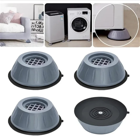 Pack 4 Almohadillas Antideslizantes Para Lavadora - Protege y Extiende la Vida Útil de tu Lavadora - Simplifica la Limpieza de tu Hogar