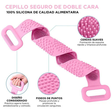 Clean Spa™ Cepillo Masajeador Corporal Silicona - Alcanza cada parte de tu cuerpo con facilidad + Ebook Rutina de Bienestar✨