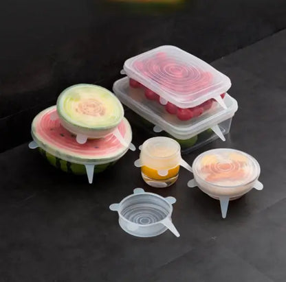 Set 12 Tapas Reutilizables de Silicona | Mantén tus alimentos frescos y evita desperdiciar comida ✨