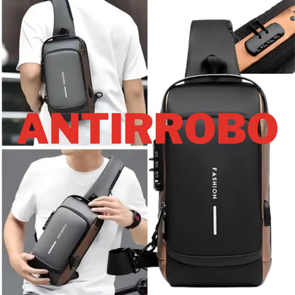 MOCHILA ANTIRROBO CON CLAVE DE SEGURIDAD🔒 Y CARGA USB🔋 - DISEÑO IMPERMEABLE💧