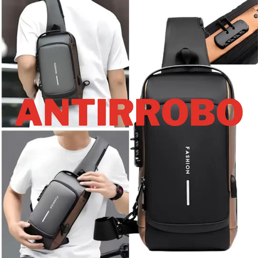 MOCHILA ANTIRROBO CON CLAVE DE SEGURIDAD🔒 Y CARGA USB🔋 - DISEÑO IMPERMEABLE💧