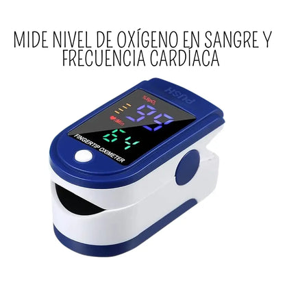 Oxímetro de Pulso – Detecta Enfermedades a Tiempo - Mide Oxígeno en Sangre y Frecuencia Cardíaca al Instante 🩺
