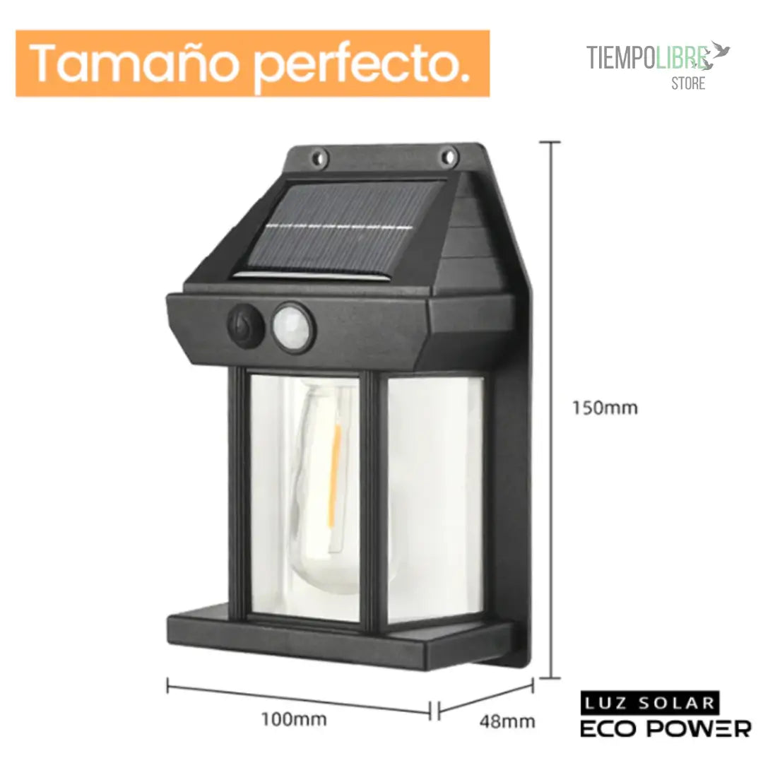 LUZ SOLAR EXTERIOR EMPALMADA - AHORRO DE ENERGÍA ELÉCTRICA