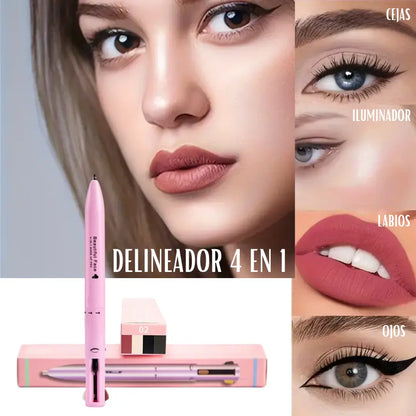 LÁPIZ DELINEADOR PREMIUM 4 EN 1 - EASY SHINE✨+ GUÍA TODO SOBRE EL SKIN CARE