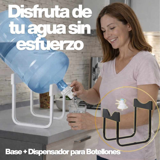 Base + Dispensador Para Botellones | Evita cargar 20 kg | Sirve fácil y seguro💧✨