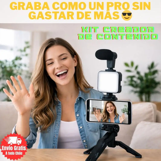 Kit creador de contenido 6 en 1 | Graba como los Pro | Eleva la calidad de tus grabaciones sin equipos caros 😎