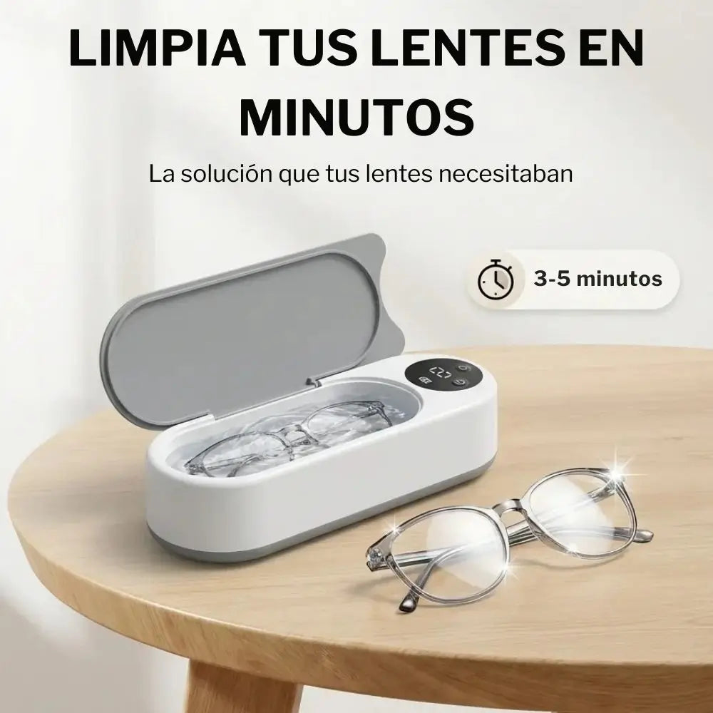 UltraClean® | Limpiador Ultrasónico Multifunción | Limpieza de lentes y joyas sin esfuerzo 👓💍✨