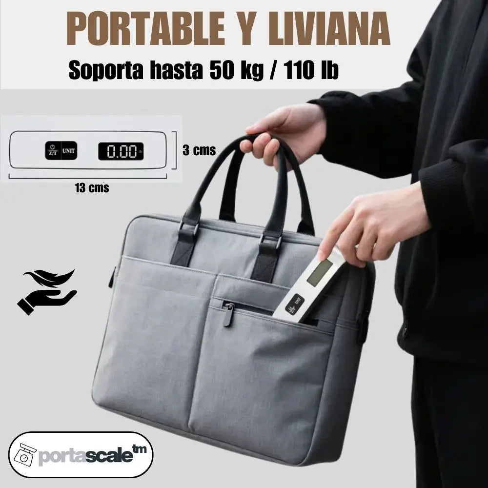 Portascale™ | Pesa de equipaje portátil | Evita cobros por sobreequipaje✨