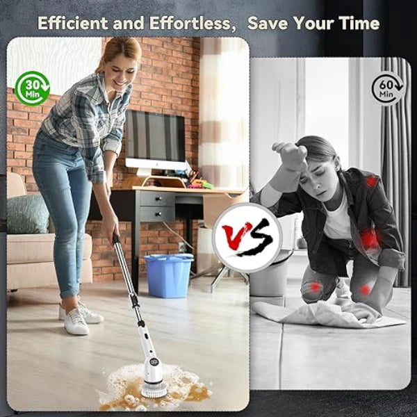 Power Brush 7 en 1 – Inalámbrico Carga USB - Elimina la suciedad sin esfuerzo – Limpia a fondo cualquier superficie en minutos sin necesidad de frotar