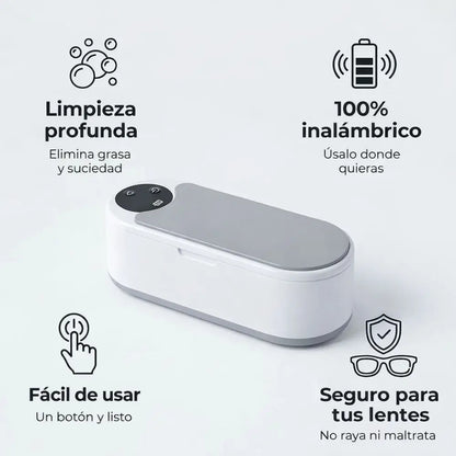 UltraClean® | Limpiador Ultrasónico Multifunción | Limpieza de lentes y joyas sin esfuerzo 👓💍✨