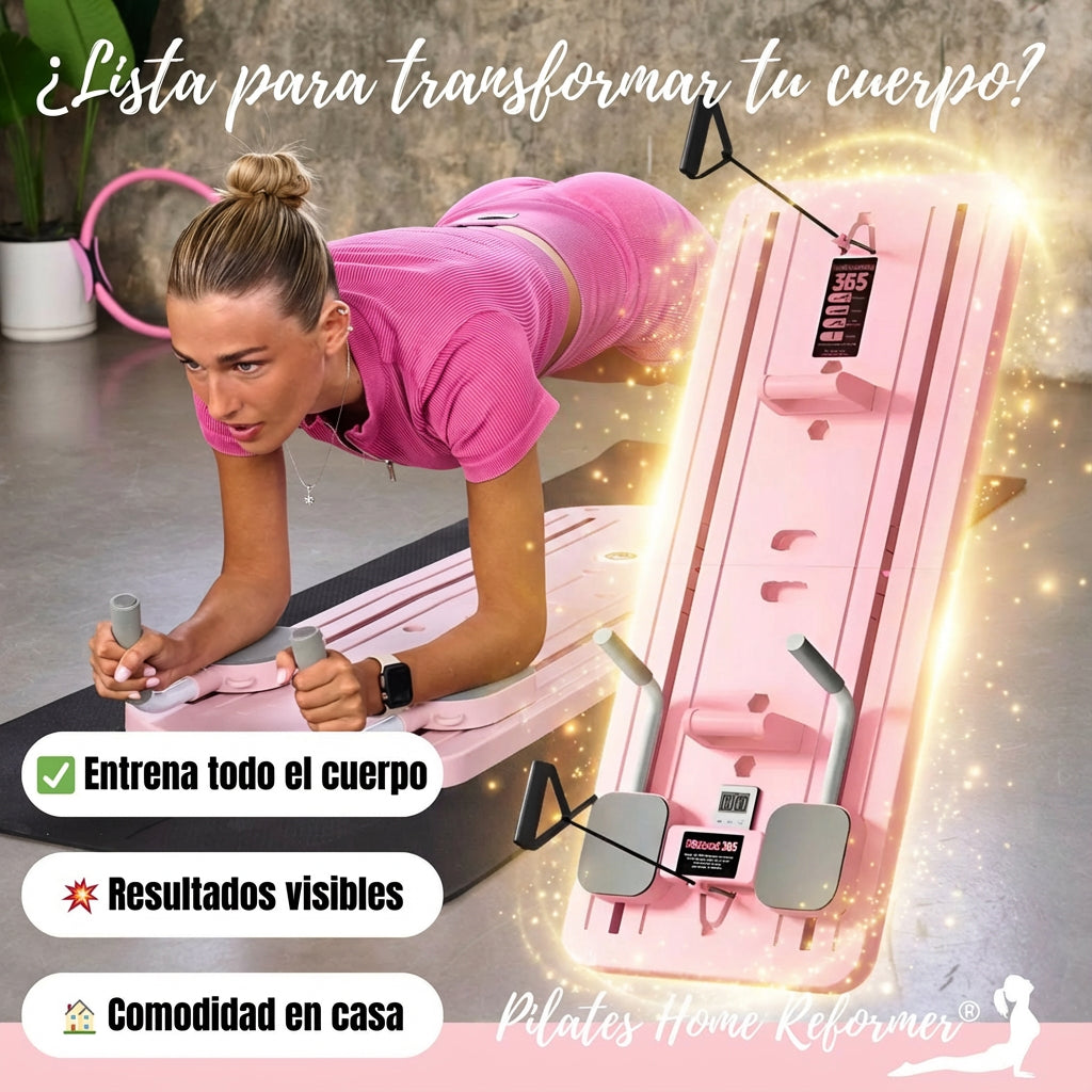Pilates Home Reformer ® | Tabla de Pilates Plegable 6 en 1 | Actívate y Tonifica en Casa 💪🏼 + Guía de Ejercicios Gratis 🎁
