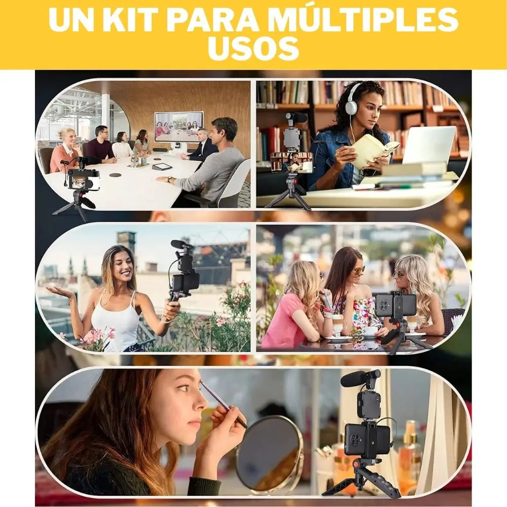 Kit creador de contenido 6 en 1 | Graba como los Pro | Eleva la calidad de tus grabaciones sin equipos caros 😎
