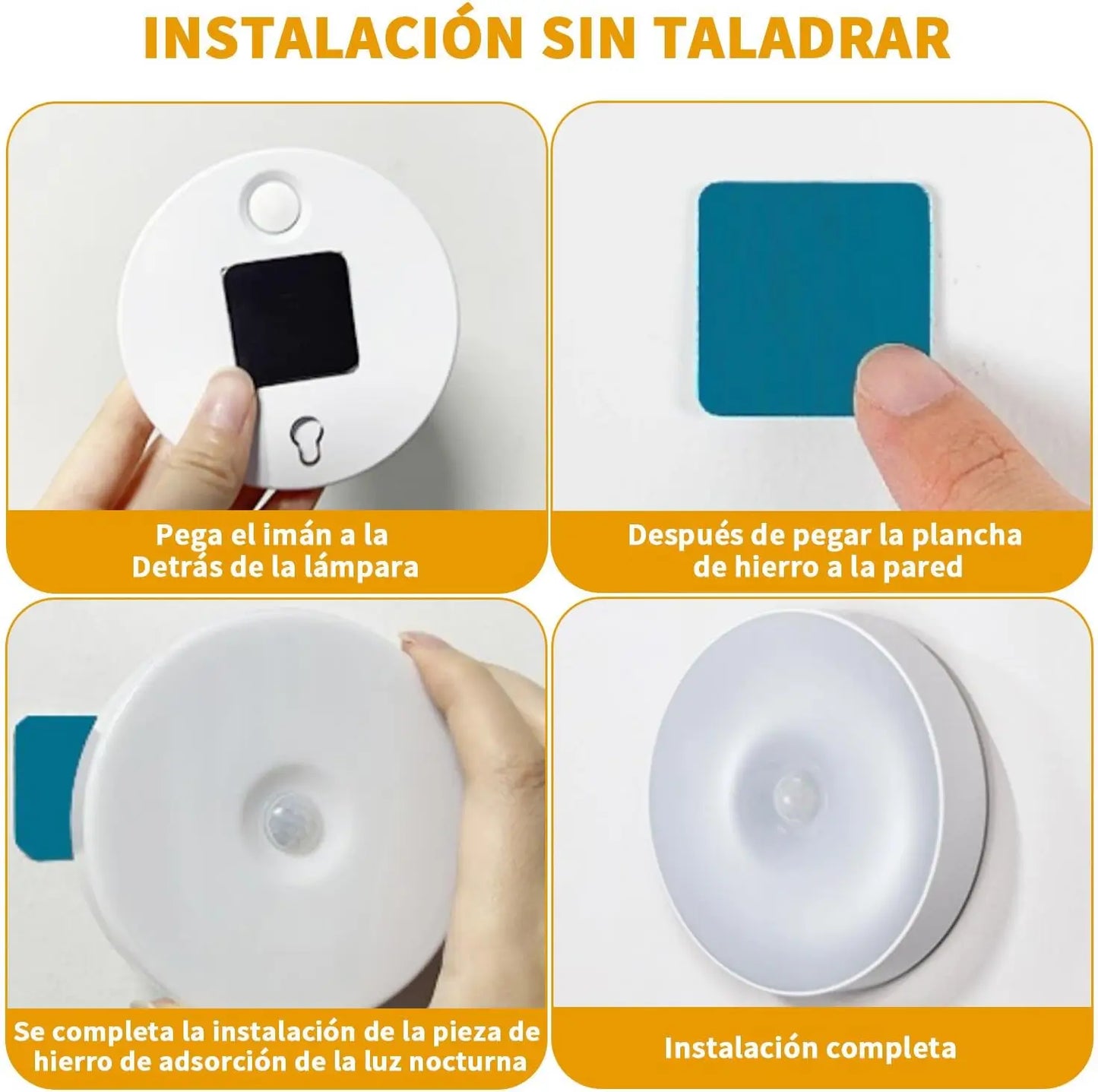 Pack 3 SensorLight Pro™ Carga USB -  Detecta Movimiento al Instante – Ilumina tus Espacios sin Esfuerzo desde el Primer Uso + Guía Completa Rutina de Bienestar✨