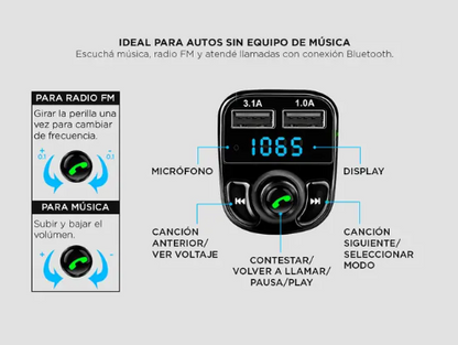 Receptor Bluetooth 5 en 1