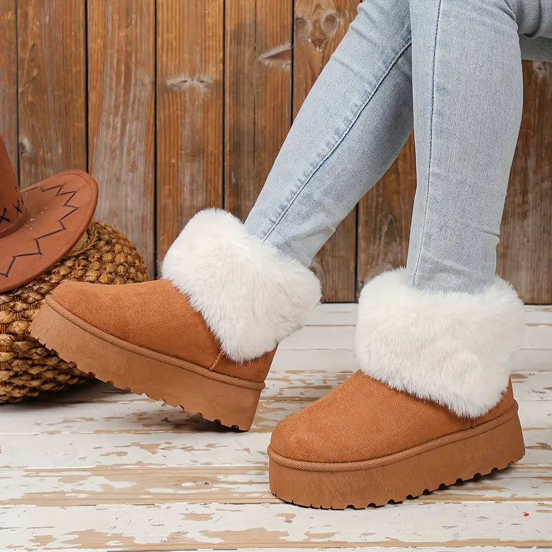 Botas Mujer Confort Feet Felpa - Resistentes al Frío, Suela Antideslizante y Estilo Moderno y Femenino