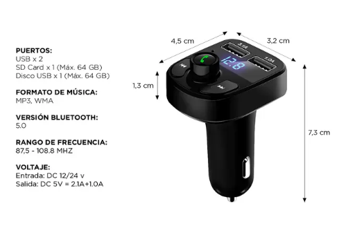 Receptor Bluetooth 5 en 1