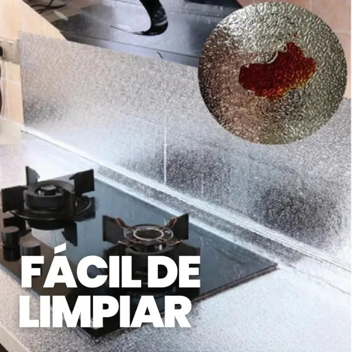 AlumProtect™ | Papel Aluminio Autoadhesivo 40cm x 3m | Protección Antigrasa | Limpieza diaria sin esfuerzo ✨